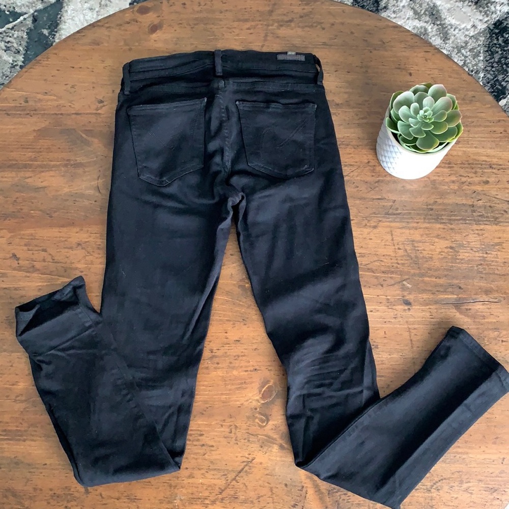 CITIZENS OF HUMANITY BLACK AVEDON SLICK SKINNY LEG JEAN